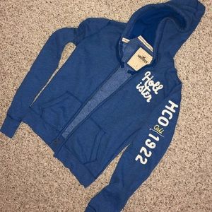 Hollister Blue Zipper Hoodie